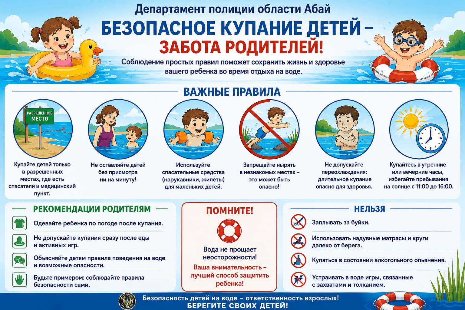 Безопасное купание детей